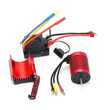 Imagem de CUOFYUNL À Prova D 'Água F540 3000KV Motor Brushless de 4 Pólos 60A ESC Conjunto com Dissipador de Calor Combo para Carro 1/10 RC