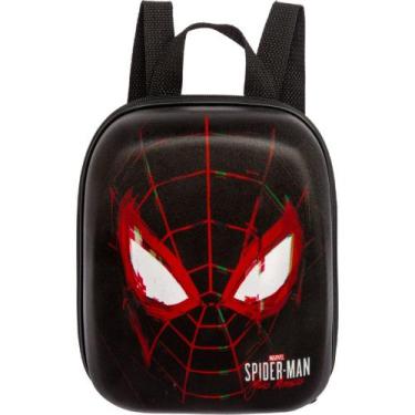 Imagem de Mochila Infantil Homem Aranha Tamanho P - Preta - MAX TOY
