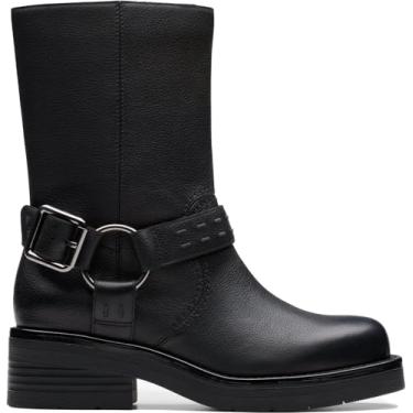 Imagem de Clarks Bota feminina Rebelle Up cano médio, Couro preto, 35