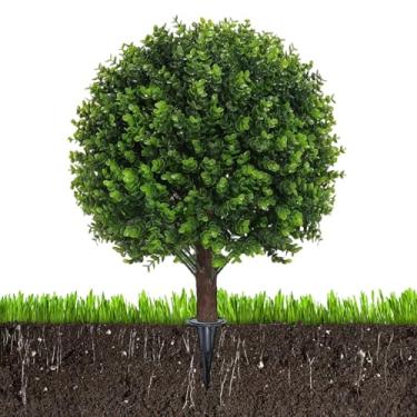 Imagem de Plantas Artificiais Exteriores,Resistentes aos Raios UV com Estacas de Fixacao | Árvores Topiaria Falsas Plantas Artificiais | Para Jardim Caminho Passeio Paisagismo Interior Decoração Casa Escritório