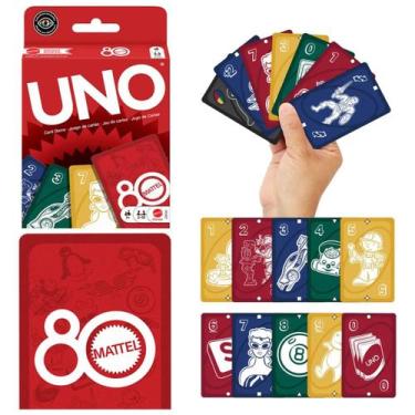 Imagem de Jogo De Cartas Uno 112 Cartas Aniversario 80 Anos JGK30 - Mattel