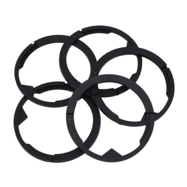 Imagem de Atyhao Vedação Superior do Moedor de Rebarba de 5 Peças Com Junta de Rebarba do Moedor de café de Aço Inoxidável, Junta de Silicone Segura para Alimentos Evita Obstruções para Moedor