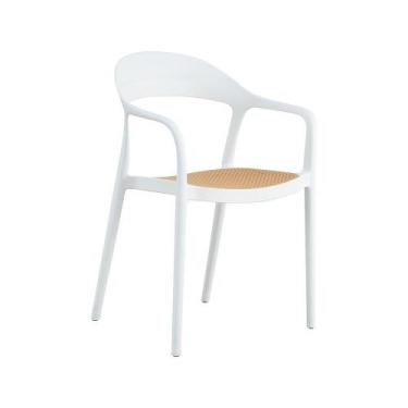 Imagem de Cadeira De Jantar Lia Com Braços Rivatti - Branco