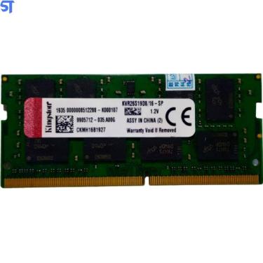 Imagem de Memória Ram Notebook16Gb Kingston Kvr26S19D8/16 2666Mhz Ddr4