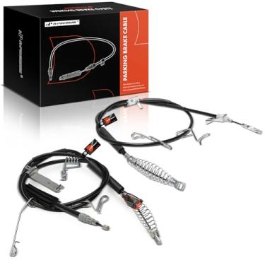 Imagem de A-Premium Conjunto de cabo de freio de estacionamento do lado do motorista e do passageiro traseiro compatível com modelos Ford: F-250 F-350 Super Duty 2010, somente 4WD, conjunto de 2 peças