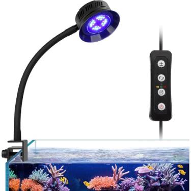 Imagem de Luz LED para aquários de 30 watts, luz LED regulável de espectro completo para aquários marinhos, aquários nano de água salgada, iluminação LPS SPS
