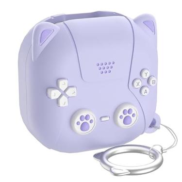 Imagem de Protetor de fone de ouvido de silicone macio para Samsung Galaxy Buds 2 / Live/Pro / 2 Pro/FE (roxo claro)