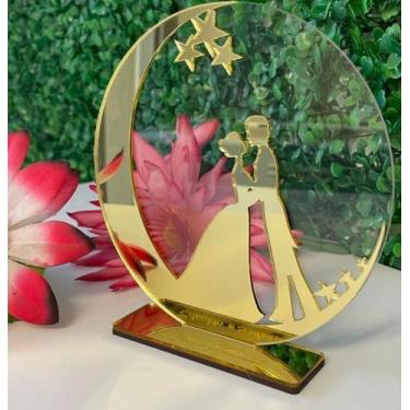 Imagem de Topo de Bolo Casal Personalizado em Acrílico - 15cm - no-brand, Kobi