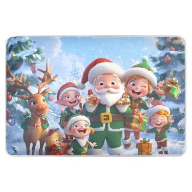Imagem de Protetor de colchão para cama de neve Santa Elves grande com 3 camadas, almofadas hospitalares para camas grandes 86 x 132 cm para adultos, crianças e animais de estimação