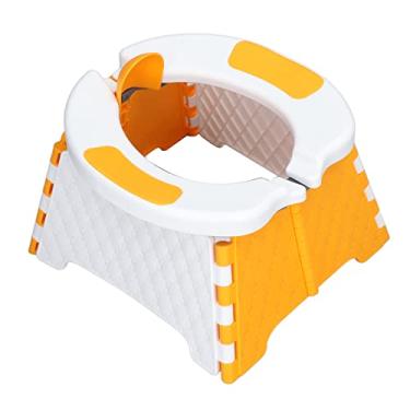 Imagem de aqxreight Vaso Sanitário para Criança Com Bolsa Cadeira Penica Portátil para Carro para Ambientes Internos e Externos Almofada Dura Laranja do Adequado ou o Banheiro para CriançaBaby Dobrável SanitaCar ToiletPortable Toddler (Almofada Rígida Laranja)