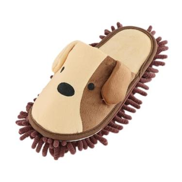 Imagem de Fxzqgnh Chinelo de Limpeza Tipo Esfregão, Lavável, para Remover Sujeira, Café 35 a 37, Tamanho real