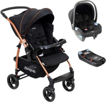Imagem de Carrinho de Bebê Burigotto Travel System Rio K 22 Base Preto Cobre