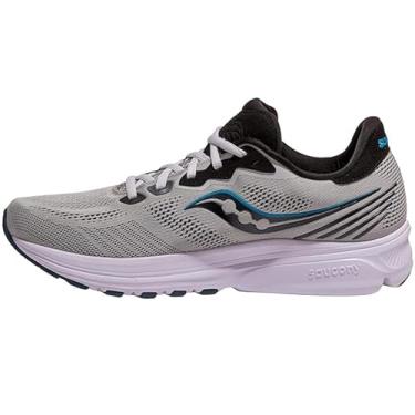 Imagem de Saucony Men's Ride 14 Running Shoe, Fog/Black/Storm, 11