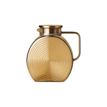 Imagem de Solaris Jarra de Vidro para Geladeira com Tampa de Aço Inox, Design em Espiral, Capacidade 1,8 Litros, Âmbar