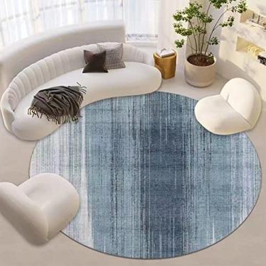 Imagem de Tapete redondo de estilo moderno, lavável à máquina, tapete circular macio para sala de estar, quarto, redondo, interior, chique, B, diâmetro 160 cm