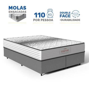 Imagem de Cama Box com Colchão de Molas Ensacadas Double Face Essence Probel Que
