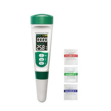 Imagem de Medidor de pH, caneta digital para teste de pH 3 pós de calibração de pH Precisão de ±0,01 pH Tamanho de bolso, tela LCD para uso doméstico em água potável, piscinas e aquários