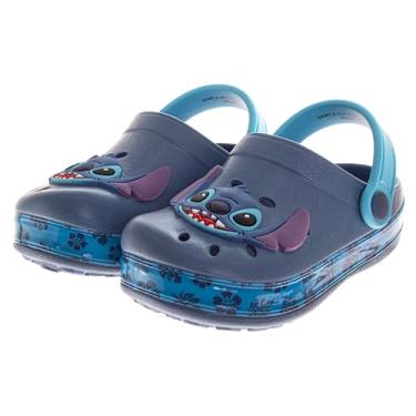 Imagem de Sandália de tamanco infantil infantil Frozen Minnie Mouse Lilo Stitch Pequena Sereia Moana Deslizantes Fechados com Alça Traseira Verão Praia Piscina Tamanhos 5-10 Criança 11-12 Criança Pequena, Azul