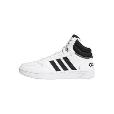 Imagem de adidas Tênis masculino Hoops 3.0 Mid, Core Black Core Ftwr Branco, 9.5 US