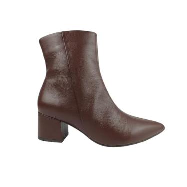 Imagem de Bota Feminina Paloma Cano Médio Bico Fino (Marrom, Normal, BR, Adulto, Numérico, M, 34)