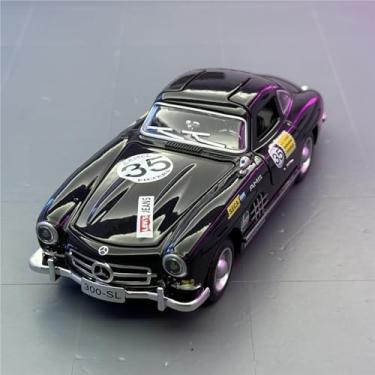 Imagem de 1 32 para Mercedes 300SL Track Edition Alloy Car Display Coleção de 15 cm Presente Brinquedos em miniatura para adultos (preto)