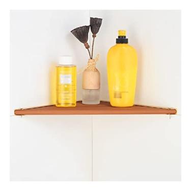 Imagem de Prateleiras de chuveiro, organizador de prateleira de banheiro, suporte de chuveiro de canto de madeira de alumínio, prateleiras de armazenamento de xampu, acessórios de banheiro, suporte de chuveiro