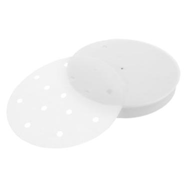 Imagem de TIDTALEO Forros de papel antiaderentes para vaporizador, 400 folhas, tapetes redondos de silicone para vaporizador, furos de cozinha para bolinhos e pãezinhos, suprimentos de cozinha versáteis