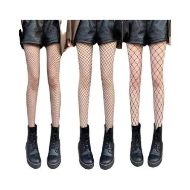 Imagem de Meias De Rede Lolita 3 Pares Meias De Nylon Lingerie Skin JK Hosiery -