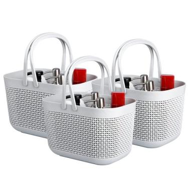 Imagem de Cestas de armazenamento: organizador de plástico UUJOLY com alças, pac