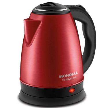 Imagem de Chaleira Elétrica 2L Mondial Pratic Inox CE-06-R Vermelho/Inox 1500W 110V