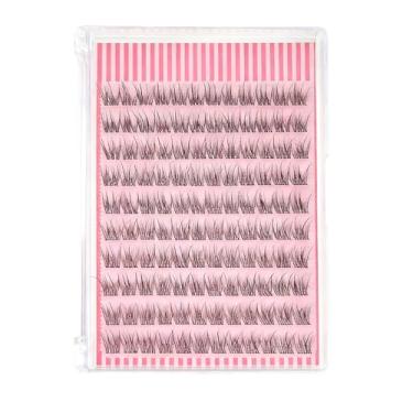Imagem de Cílios postiços de cauda de peixe de aparência natural, sem haste, sem cola, 120 cachos, 1 caixa