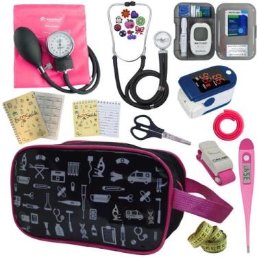Imagem de Kit De Enfermagem Completo Medidor Glicose Aparelho Pressao - PREMIUM,