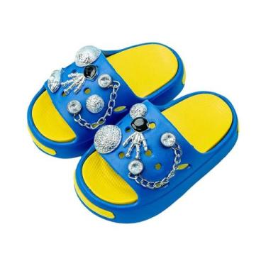Imagem de Chinelos De Cartoon Alienígena Para Meninos Eva De Duas Cores Com Sola