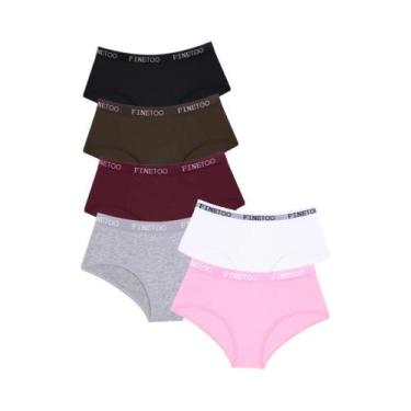 Imagem de Calcinhas De Algodão Com Cintura Baixa Para Mulheres, 6 Peças, Sexy, R