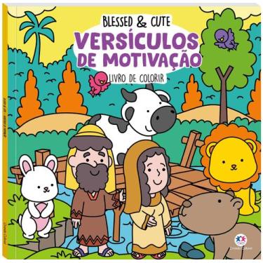 Imagem de Livro - Blessed e Cute - Versículos de Motivação Para Colorir