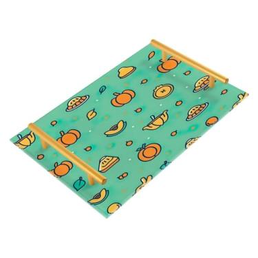 Imagem de xigua Bandeja de banheiro de abóboras de outono com alças bandeja de servir antiderrapante para mesa de centro, organizador de bancada de cabeceira bandeja de decoração de acrílico para decoração de