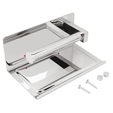 Imagem de CUOFYUNL Suporte de papel em rolo de aço inoxidável para banheiro, toalha de papel, suporte para telefone