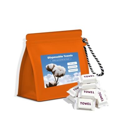 Imagem de Toalha comprimida de tamanho grande, toalhas comprimidas descartáveis, tecido de moeda, toalha de banho portátil, reutilizável para viagens, caminhadas, acampamento ao ar livre