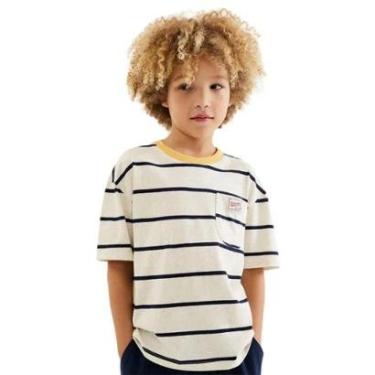 Imagem de Camiseta Hering Infantil Menino Fio Tintto Listrada-Masculino