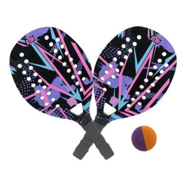 Imagem de Kit Raquete Beach Tennis Lilás BT100 480615 Bel - Belfix, 480615