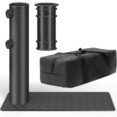 Imagem de IOEN Suporte de pneu de mastro, suporte de antena de mastro, mastro de bandeira de metal portátil suporte de roda suporte de antena de montagem de pneu para carros, trailers, caminhões, acampamento