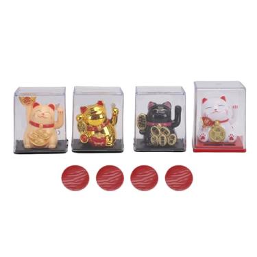 Imagem de Naroote Lucky Fortune Cat, Movido a Energia Solar, Braço Agitado, Riqueza Acolhedora, Decoração de Painel de Carro Doméstico, Presente de Inauguração Com Indução de Luz para Viagens,