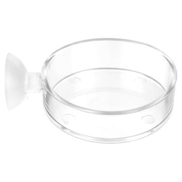 Imagem de Alimentador de aquário com ventosa, alimentador de camarão de acrílico transparente com ventosa para camarões, peixes e animais aquáticos, alimentação de tanques de aquário