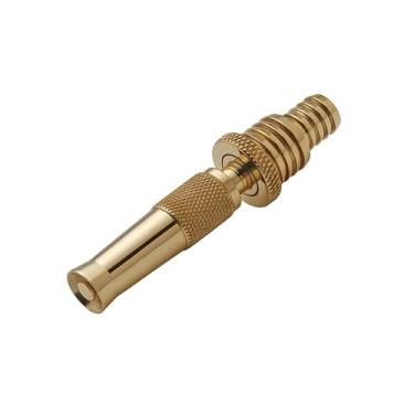 Imagem de Bocal de pulverização ajustável Khanjan – Bocal de pistola de jato de água de latão 2 em 1 com braçadeiras para irrigação de jardim, lavagem de carro e limpeza doméstica sem esforço – Ajuste universal