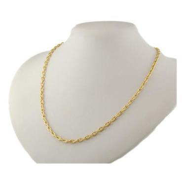 Imagem de Corrente Masculina Ouro 18k 50 Cm Cordão Cadeado 4.3. Linda - JOIE JOI