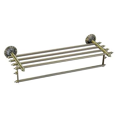 Imagem de Toalheiro, toalheiro de banheiro, suporte de toalha de parede, toalheiro de banho antigo com barra de toalha única, toalheiro de lavatório, prateleira de montagem na parede