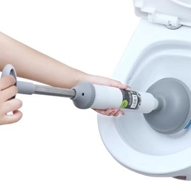 Imagem de Desentupidor de vaso sanitário | Desentupidor de alta pressão - Desentupidor de banheiro resistente - para casa cozinha chuveiro pia tigela ralo de chão banheira tubo