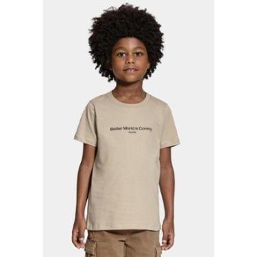 Imagem de Camiseta Aramis Infantil Manga Curta frase Caqui-Masculino