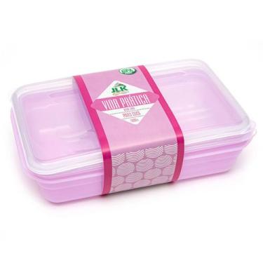 Imagem de Kit 6 Potes 1000 ml BPA Free Click Micro Freezer Extra Forte Marmita F