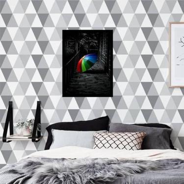 Imagem de Quadro Fotografia Guarda Chuva Multicolorido 24X18Cm